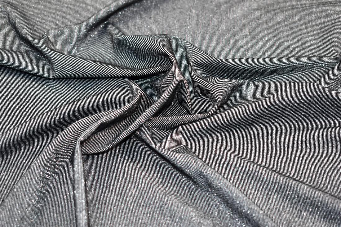 Charcoal Printed Polyester Jersey Fabric