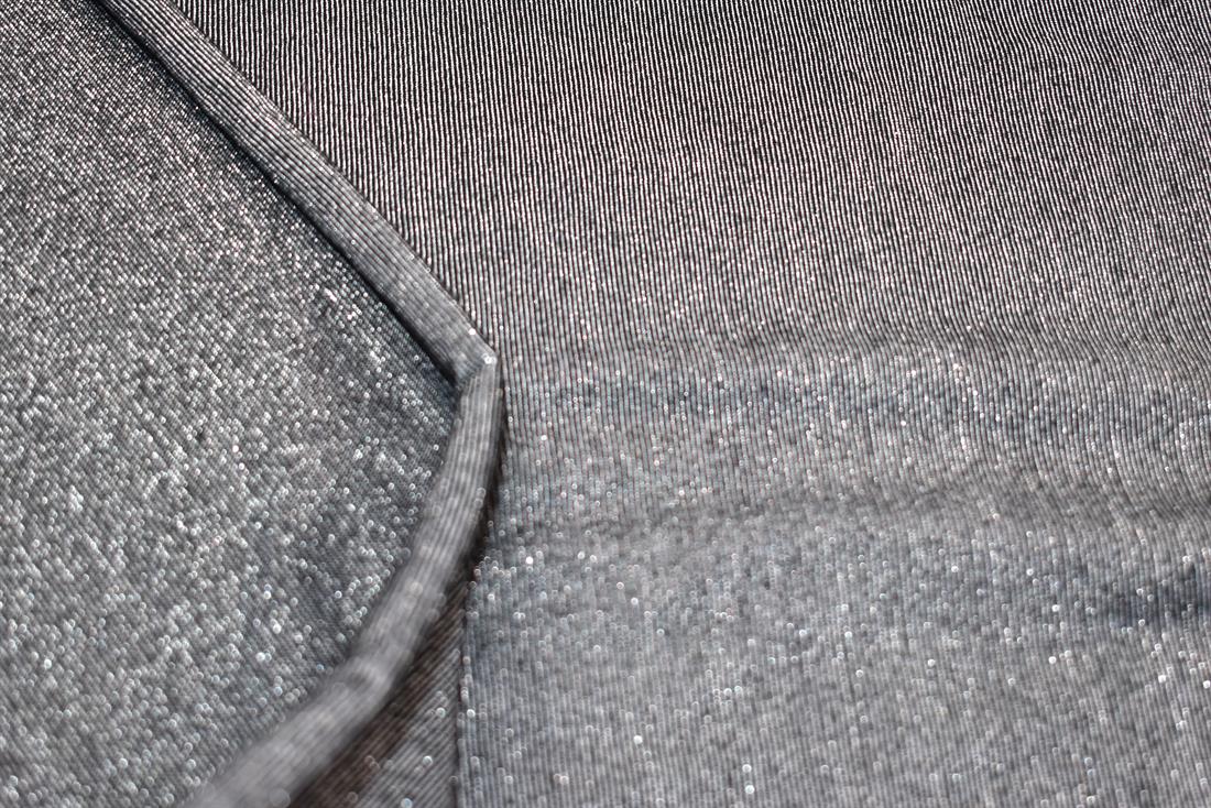 Charcoal Printed Polyester Jersey Fabric