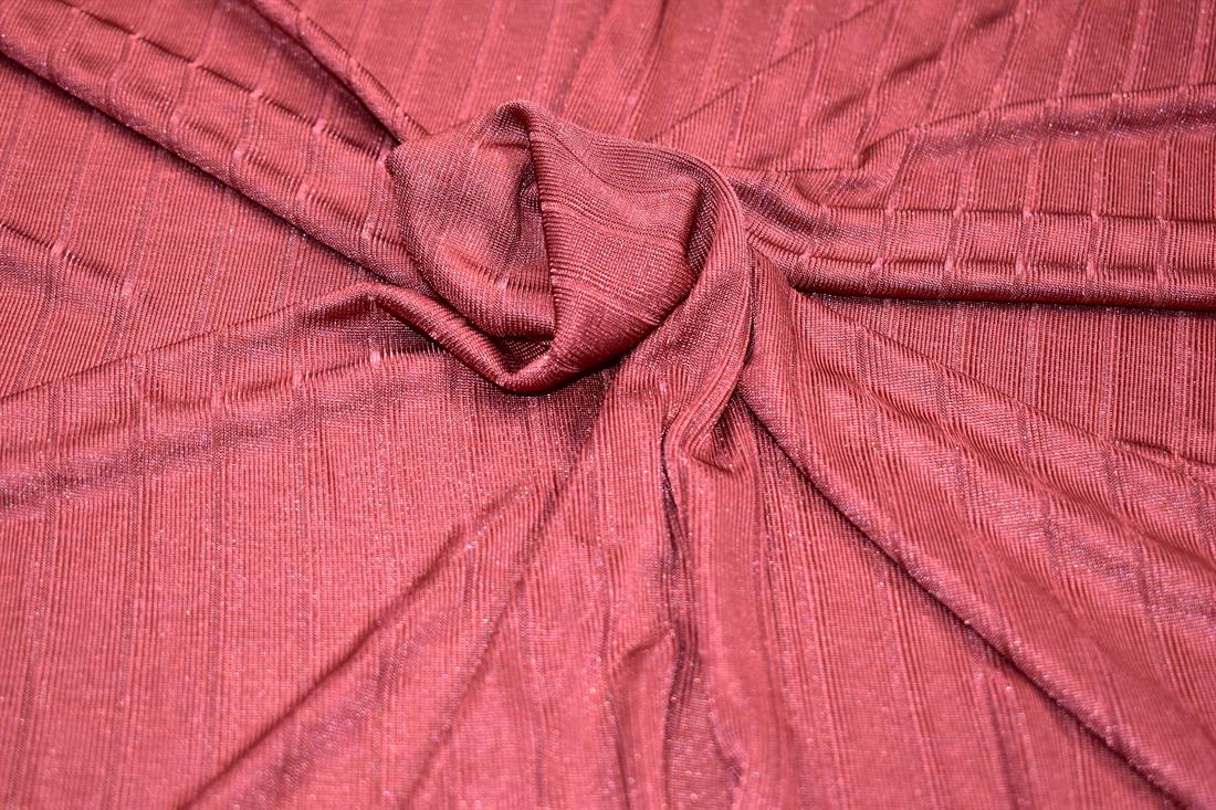 Dark Dusky Pink Polyester Jersey Fabric
