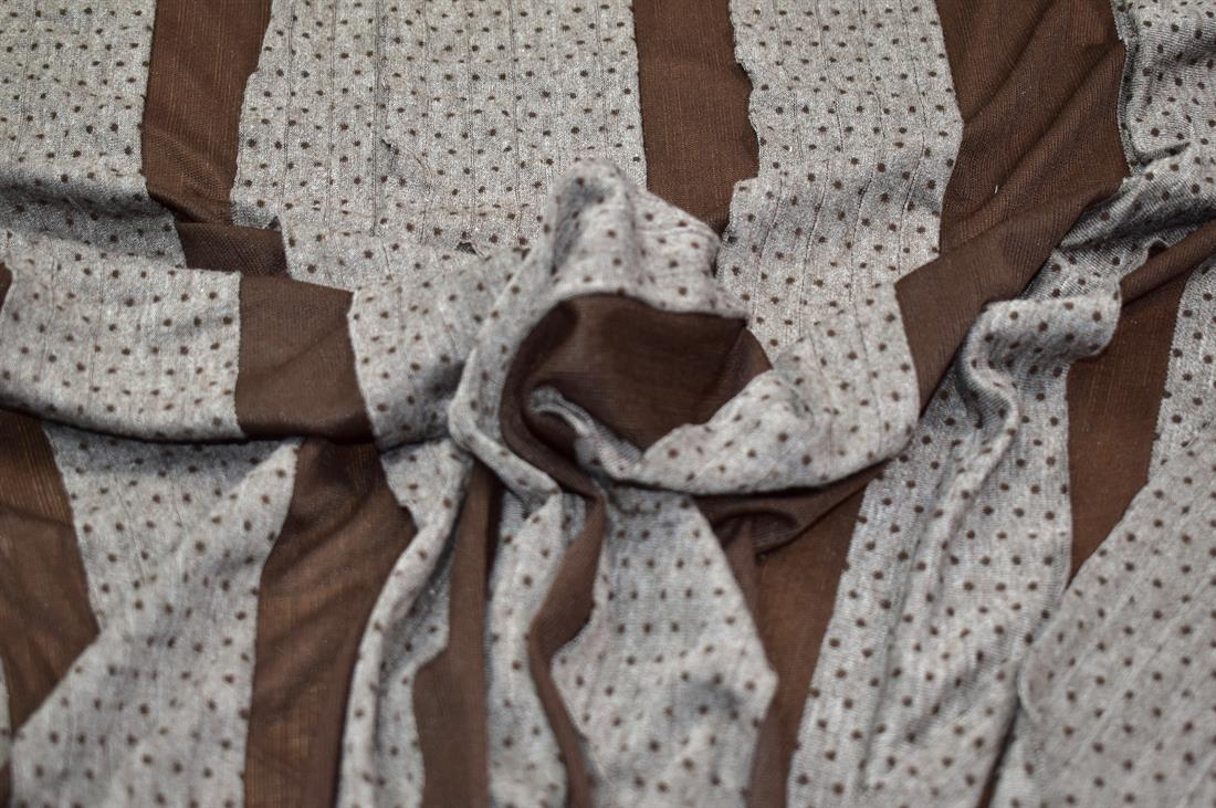 Brown Polyester Jersey Fabric