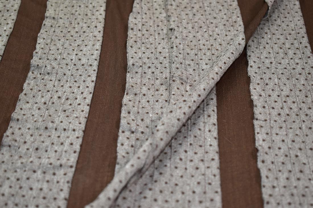 Brown Polyester Jersey Fabric