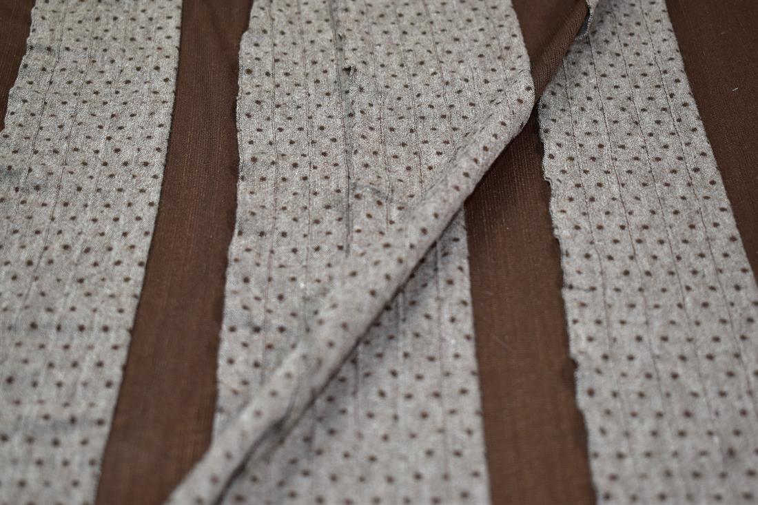 Brown Polyester Jersey Fabric