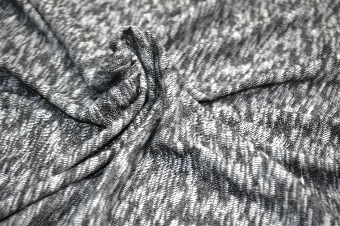 Grey Polyester Jersey Fabric
