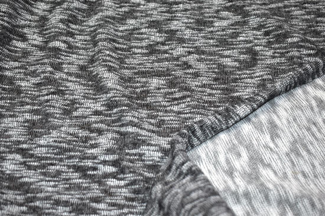 Grey Polyester Jersey Fabric