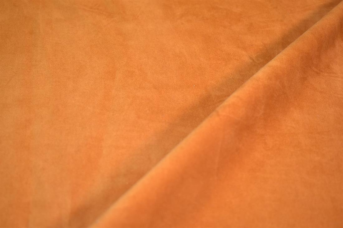 Rust Plain Polyester Suede Fabric