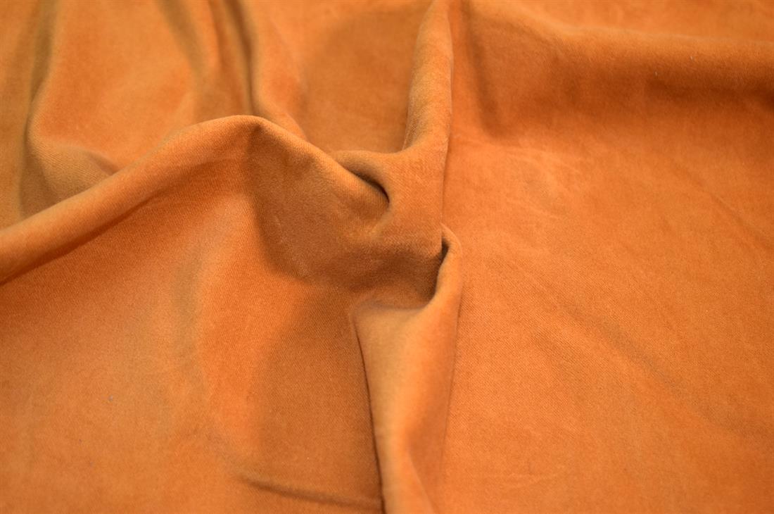 Rust Plain Polyester Suede Fabric
