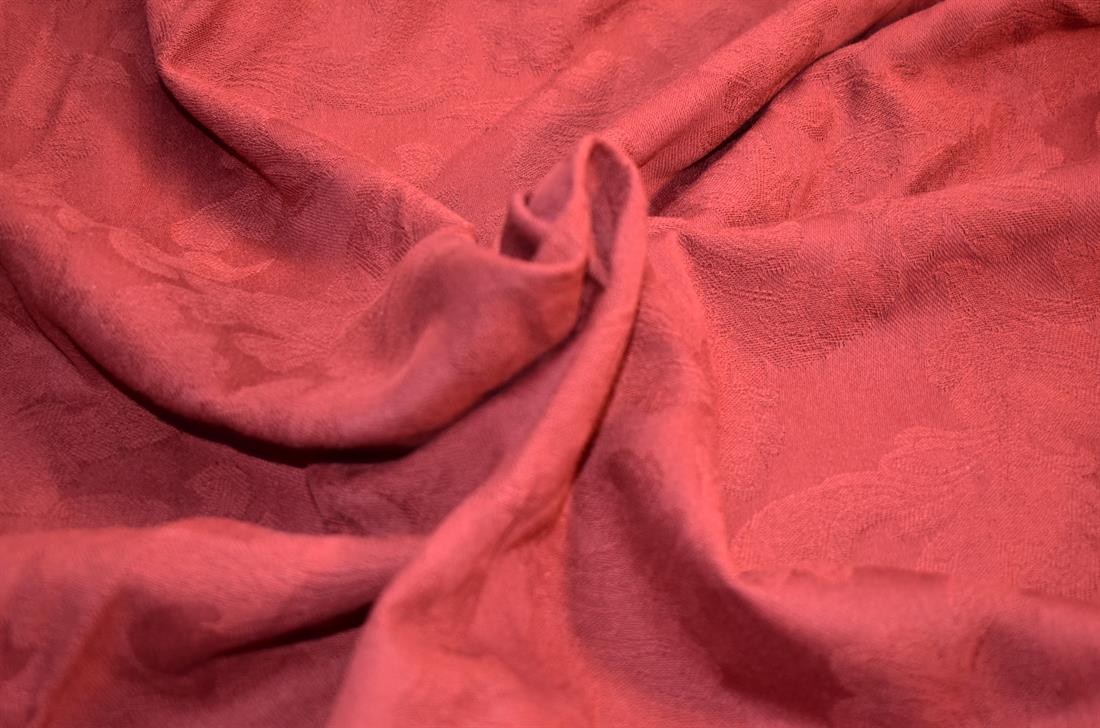 Wine Polyester Embroidery Fabric