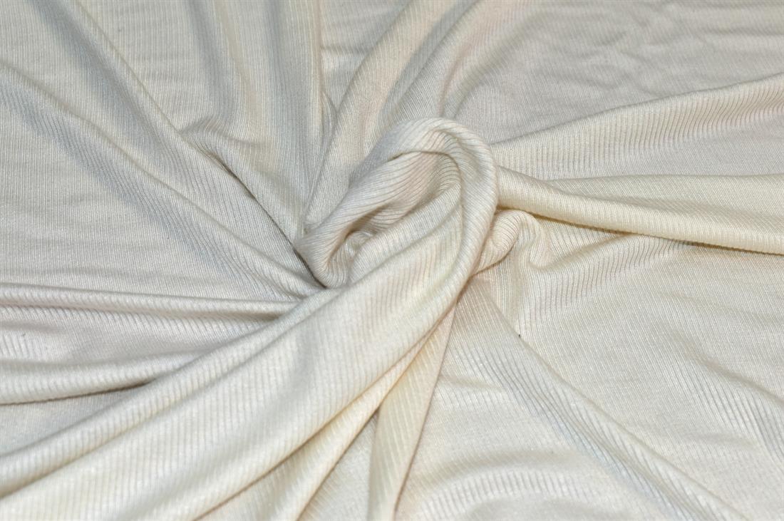 Ivory Polyester Jersey Fabric