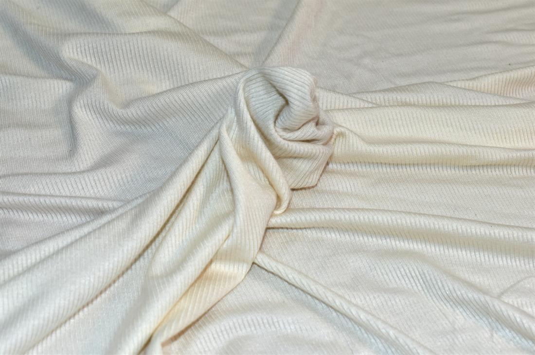 Ivory Polyester Jersey Fabric