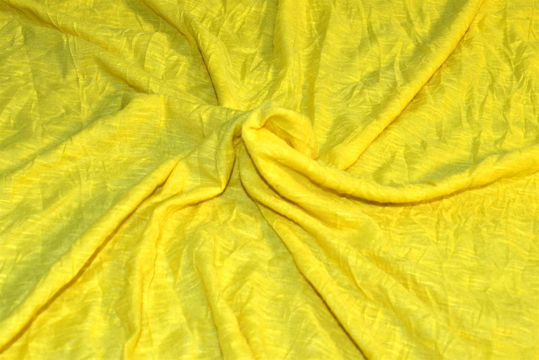 Yellow Plain Polyester Jersey Fabric