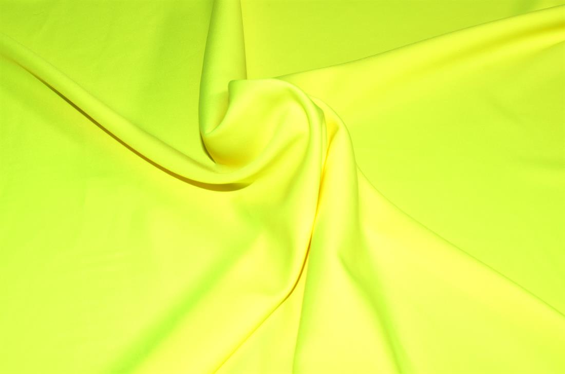 Flo Yellow Plain Polyester Fabric