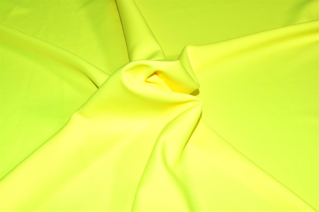 Flo Yellow Plain Polyester Fabric