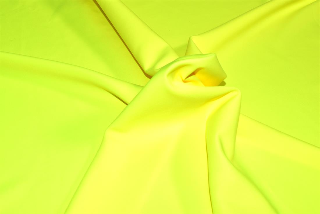 Flo Yellow Plain Polyester Fabric