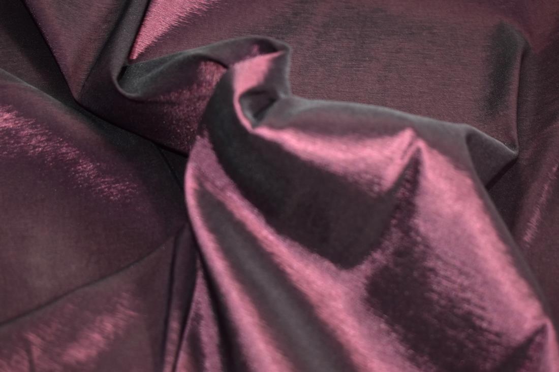 Plum Polyester Duppion Fabric