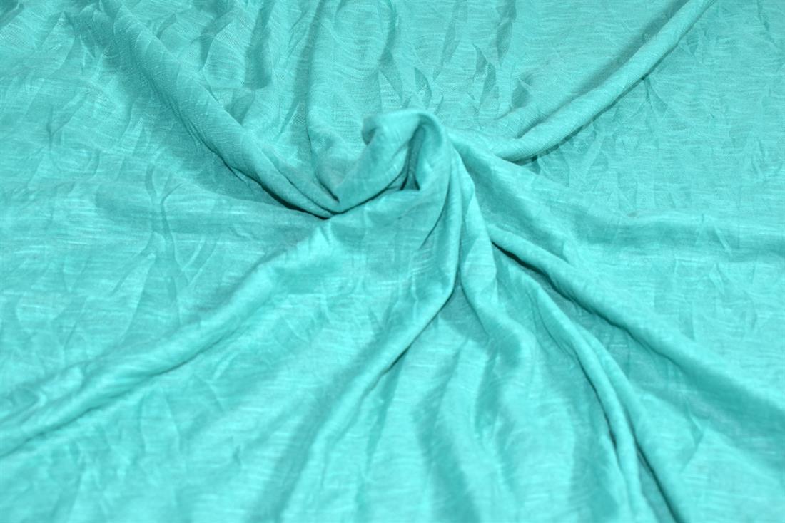 Aqua Lightweight Plain Polyester Jersey Fabric
