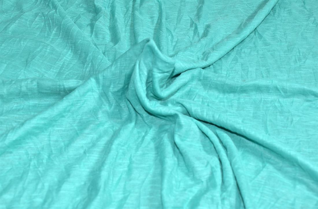 Aqua Lightweight Plain Polyester Jersey Fabric