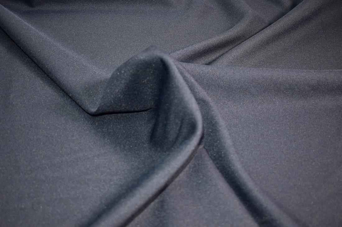 Navy Plain Polyester Panama Fabric