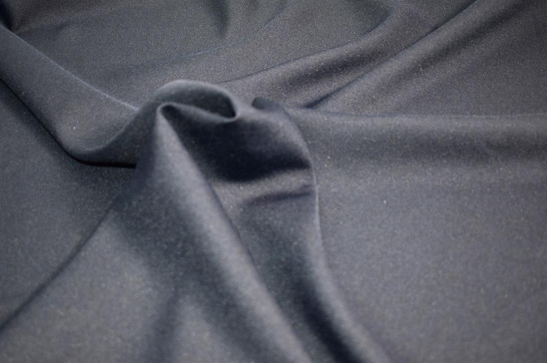 Navy Plain Polyester Panama Fabric
