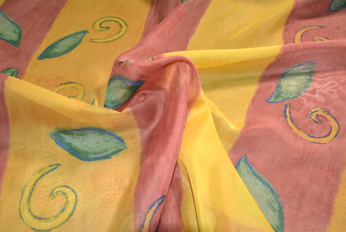 Printed Polyester Organza Fabric