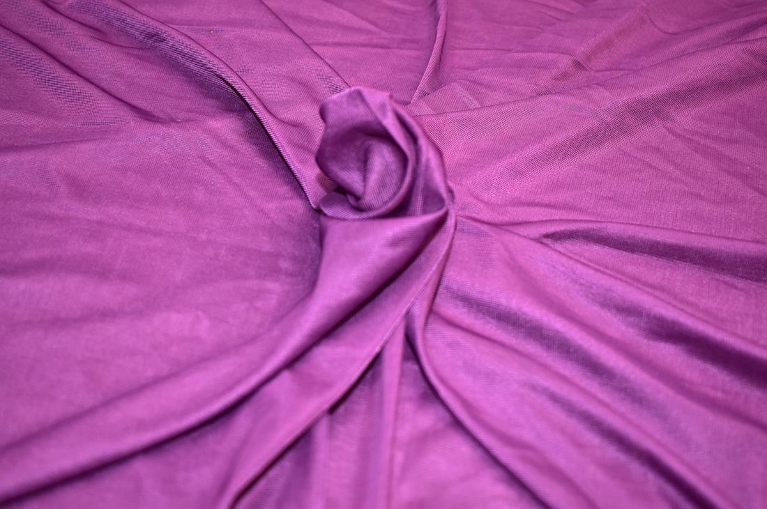Plum Plain Polyester Mesh Fabric