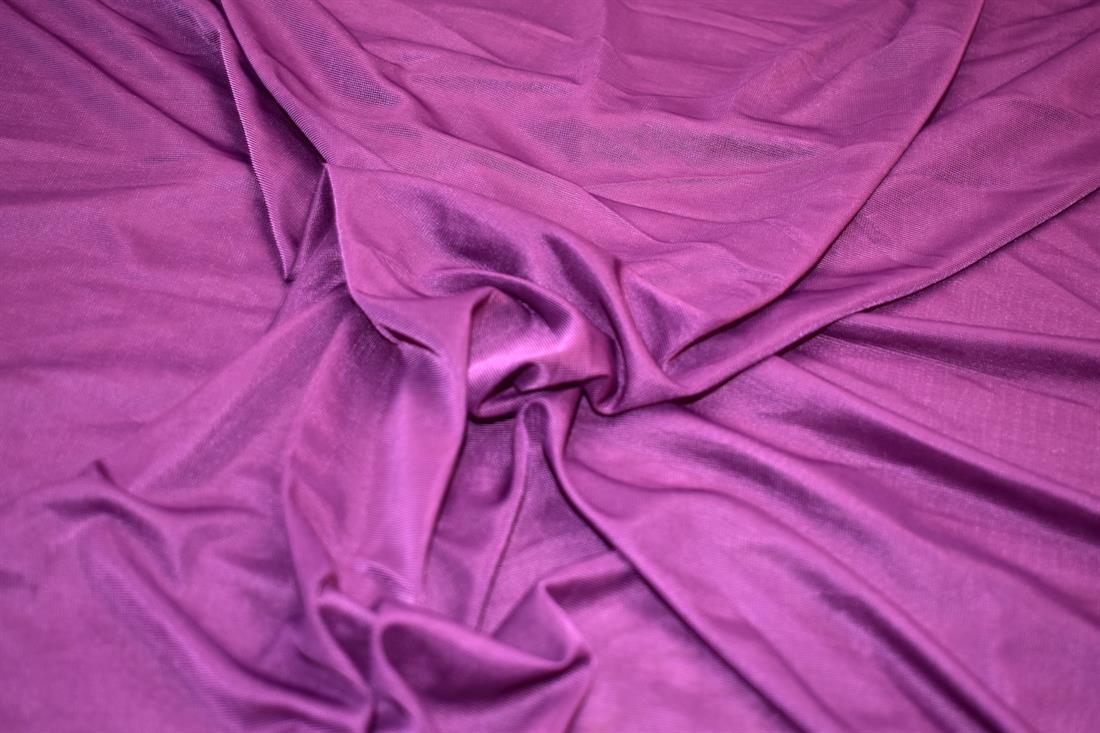 Plum Plain Polyester Mesh Fabric