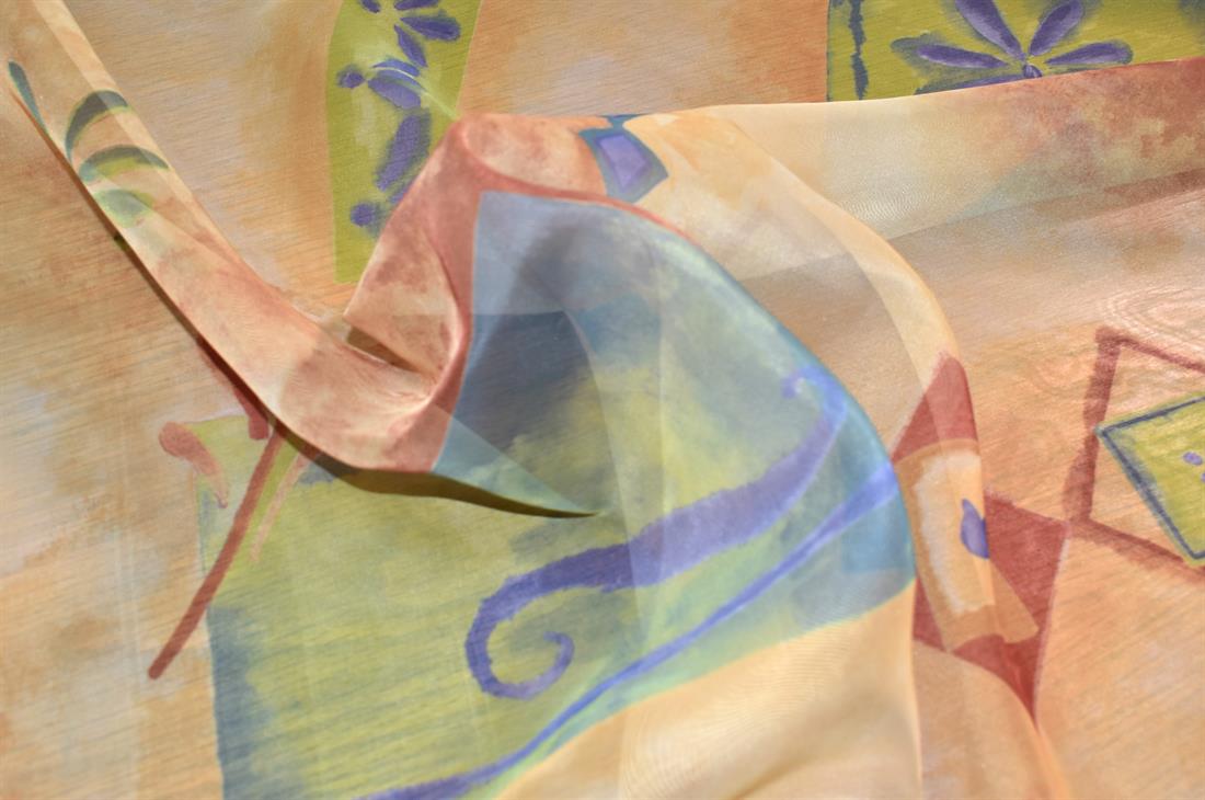 Printed Polyester Organza Fabric