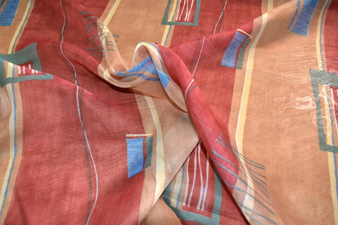 Printed Polyester Organza Fabric