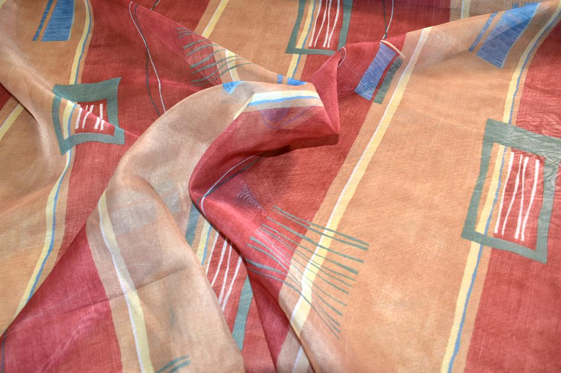 Printed Polyester Organza Fabric