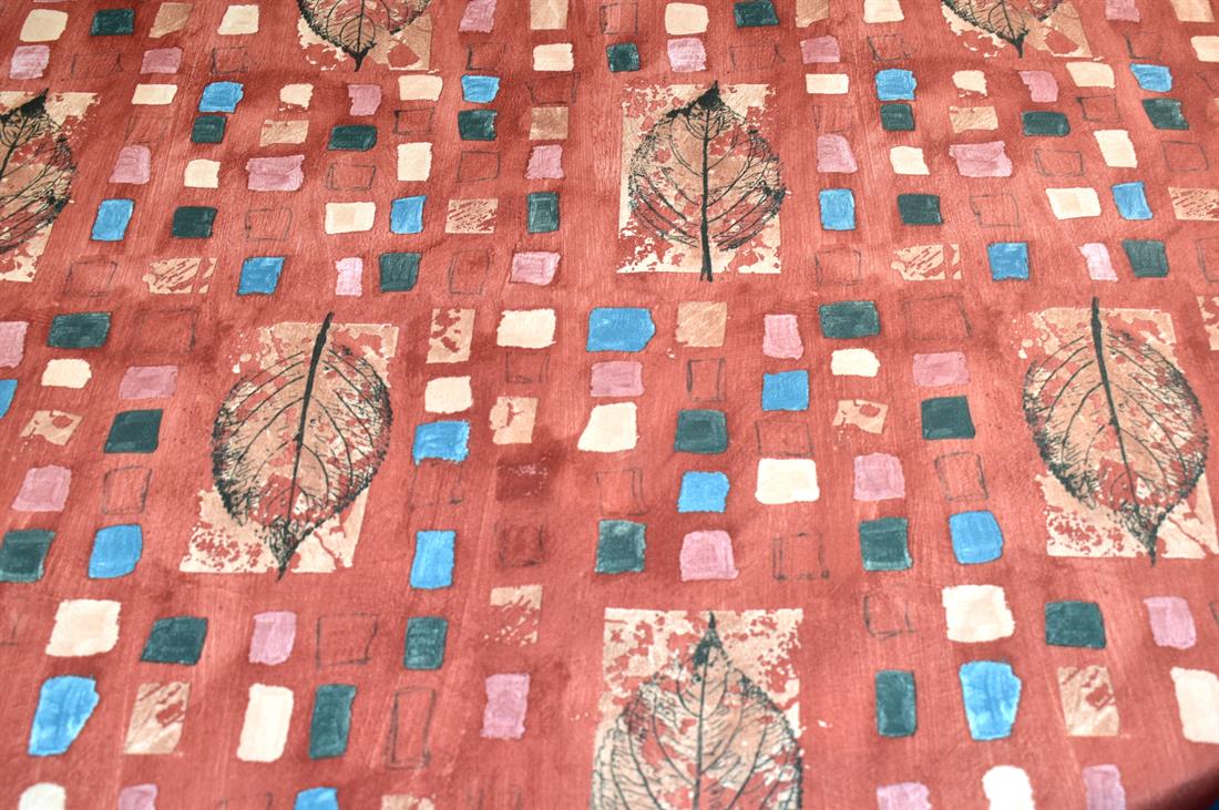 Rust Printed Tablecloth Fabric