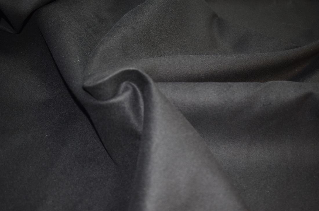 Black Plain Polyester Suede Fabric