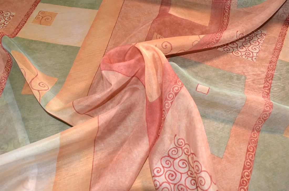 Printed Polyester Organza Fabric