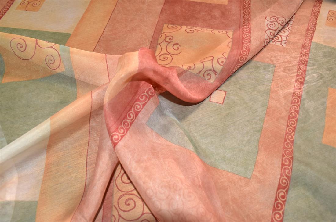 Printed Polyester Organza Fabric