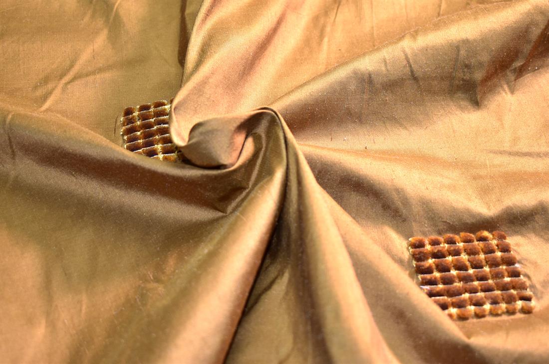 Dark Beige Printed Polyester Fabric