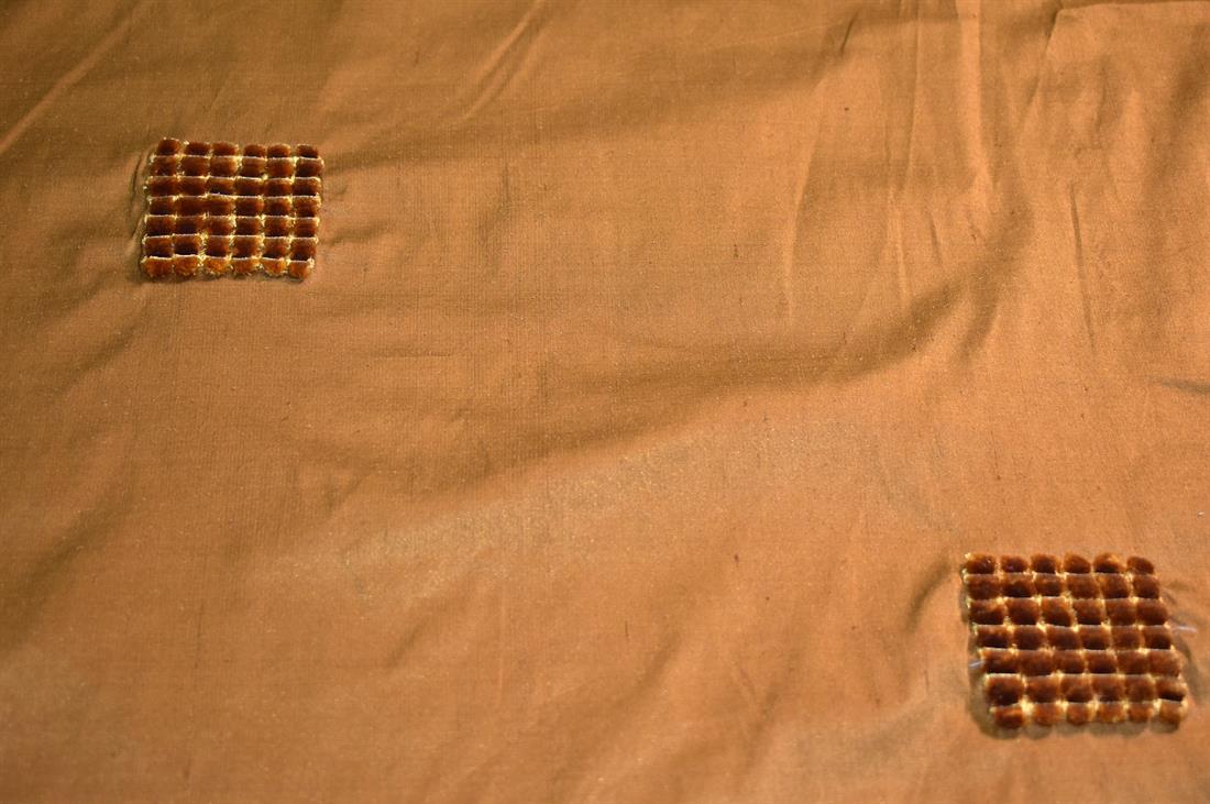 Dark Beige Printed Polyester Fabric