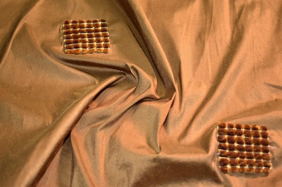 Dark Beige Printed Polyester Fabric