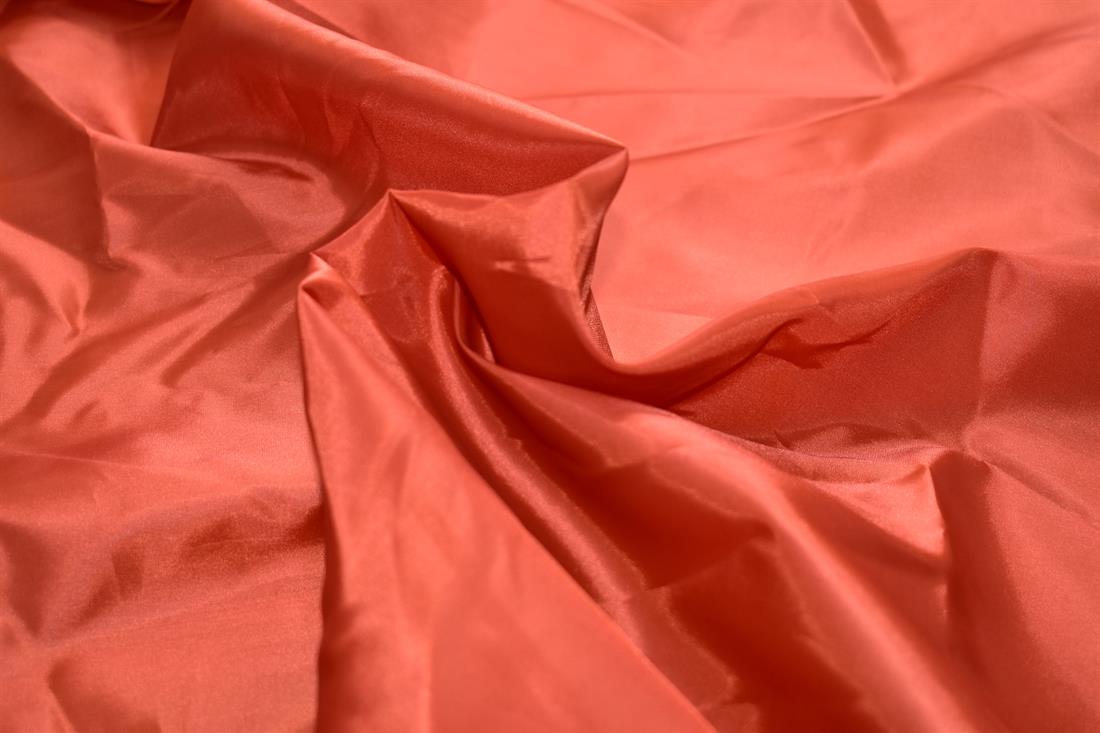 Burnt Orange Plain Polyester Taffeta Fabric
