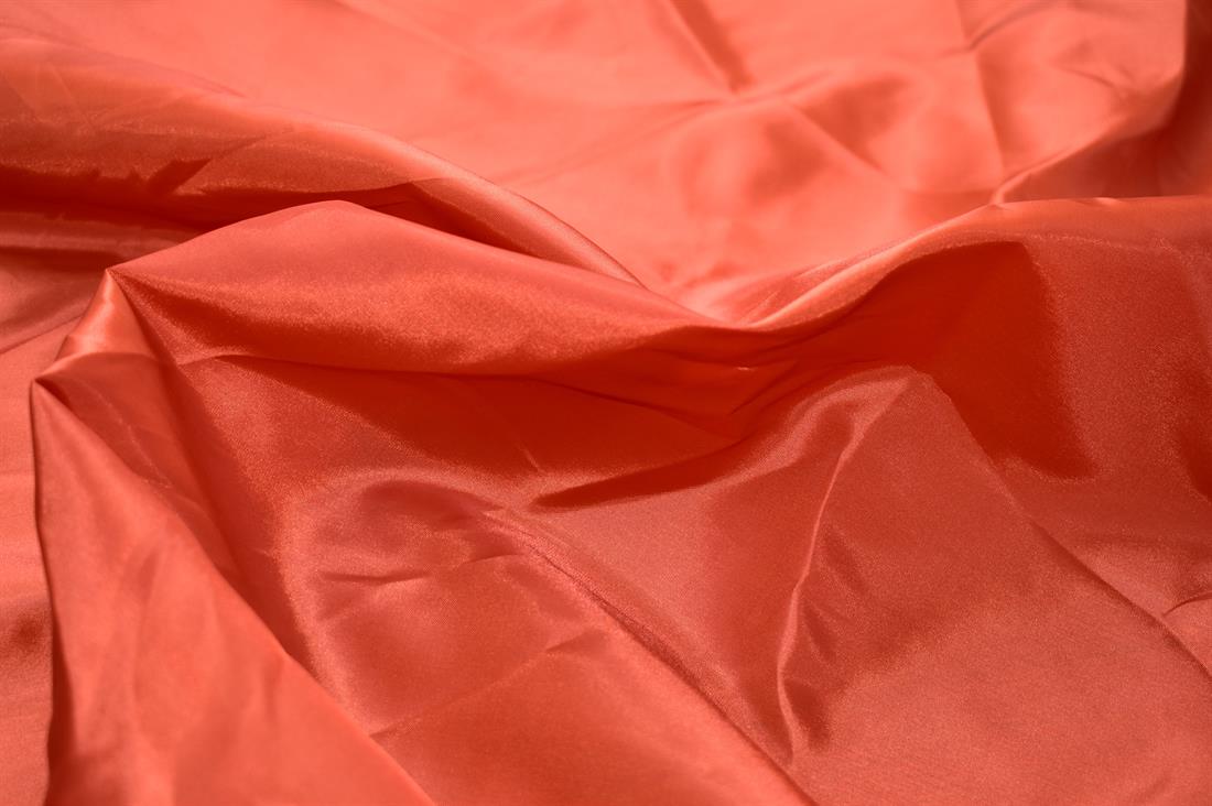 Burnt Orange Plain Polyester Taffeta Fabric