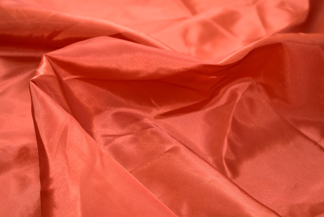 Burnt Orange Plain Polyester Taffeta Fabric