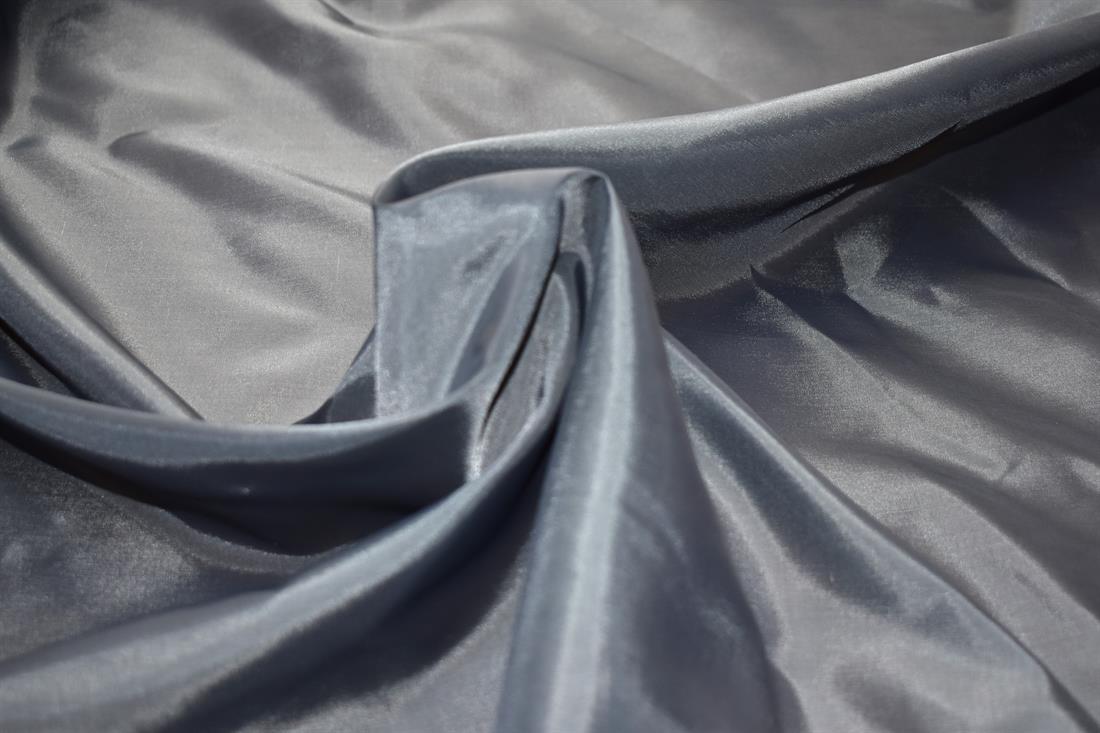 Charcoal Plain Polyester Taffeta Fabric