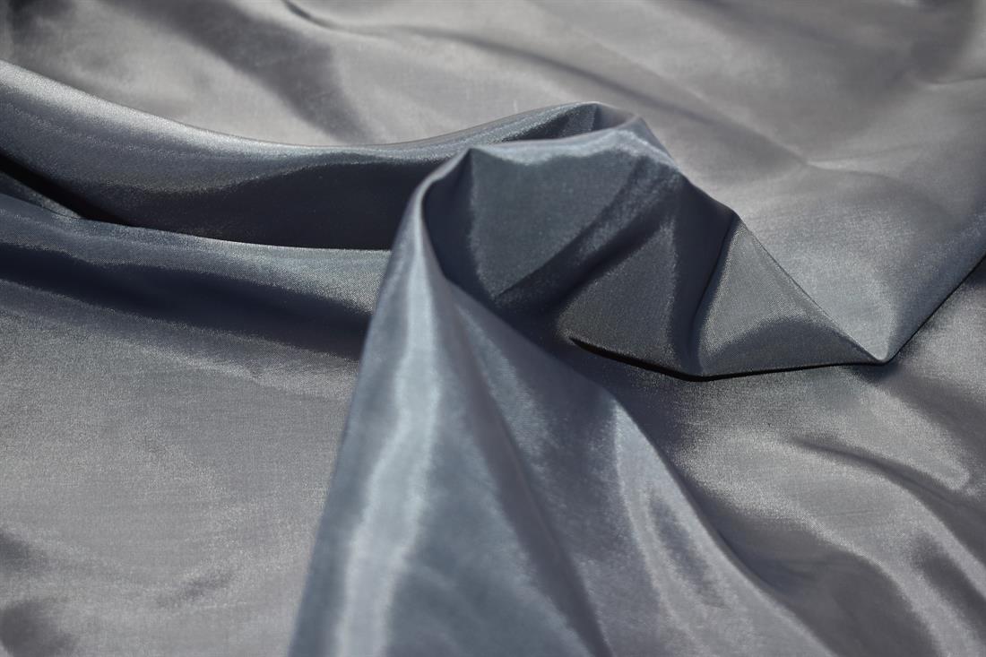 Charcoal Plain Polyester Taffeta Fabric