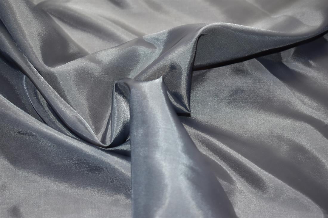 Charcoal Plain Polyester Taffeta Fabric