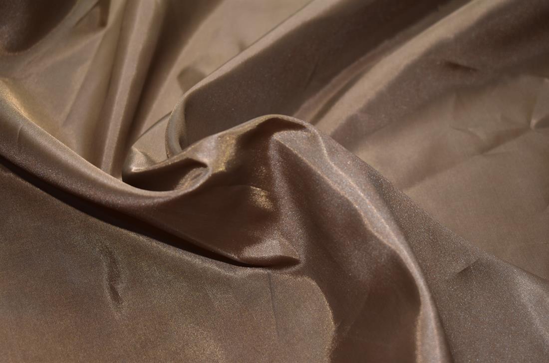 Brown Plain Polyester Taffeta Fabric