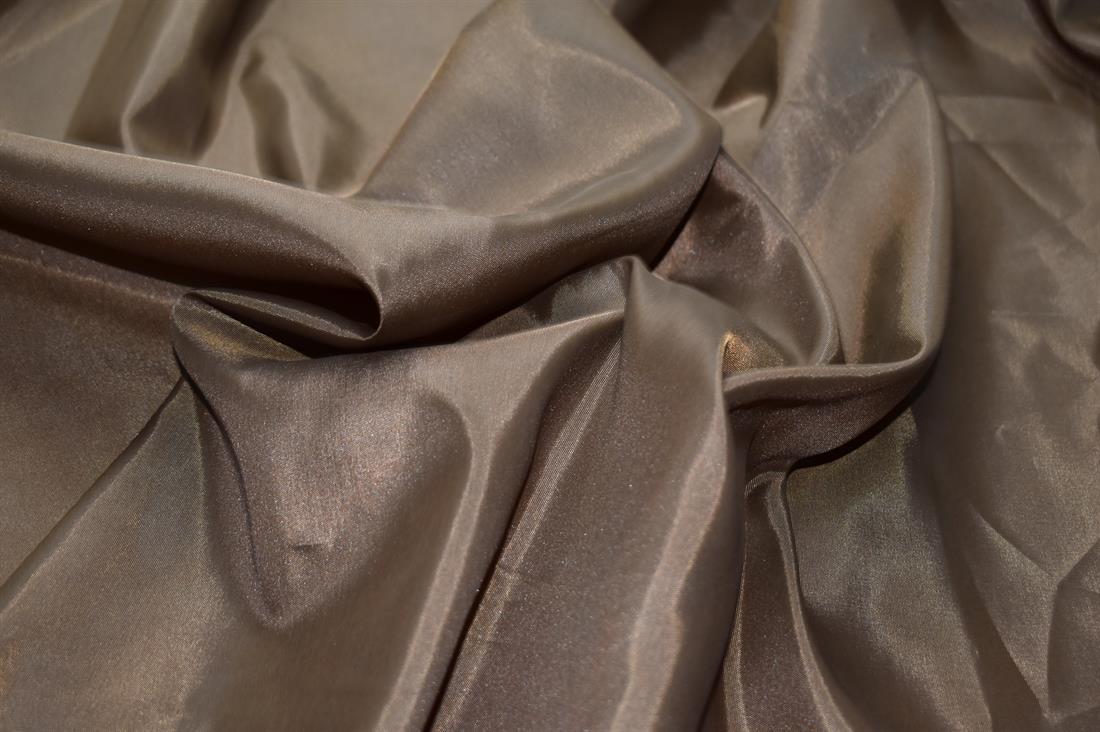 Brown Plain Polyester Taffeta Fabric