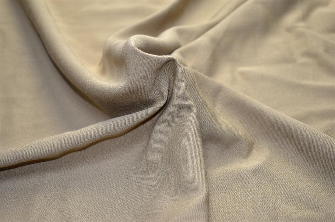 Beige Plain Polyester Fabric