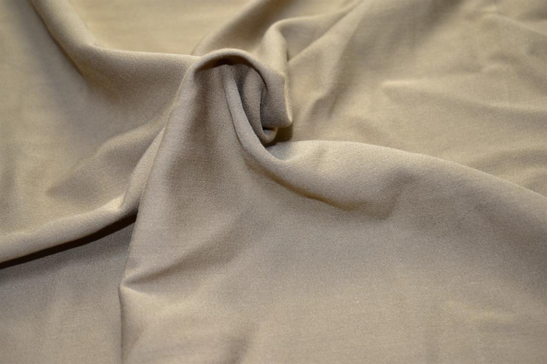 Beige Plain Polyester Fabric