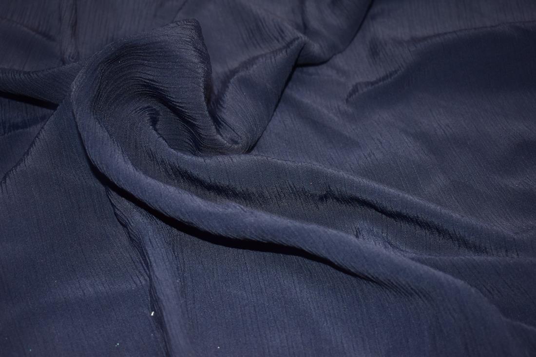 Navy Plain Polyester Fabric