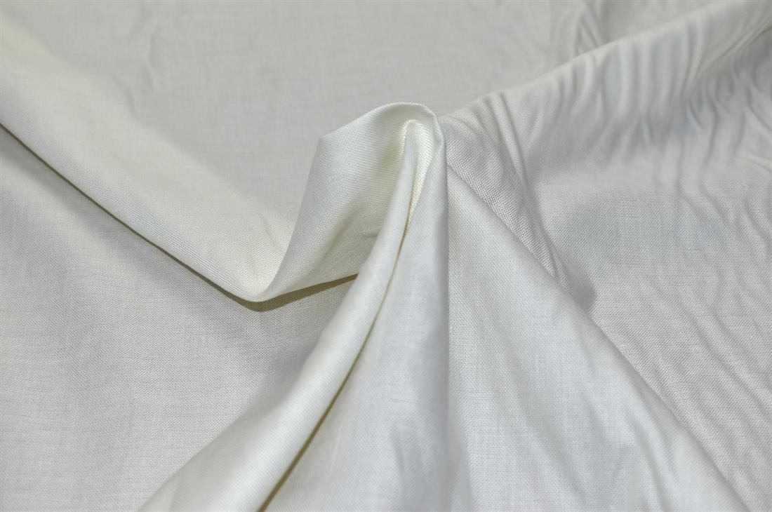 Cream Plain Polyester Fabric