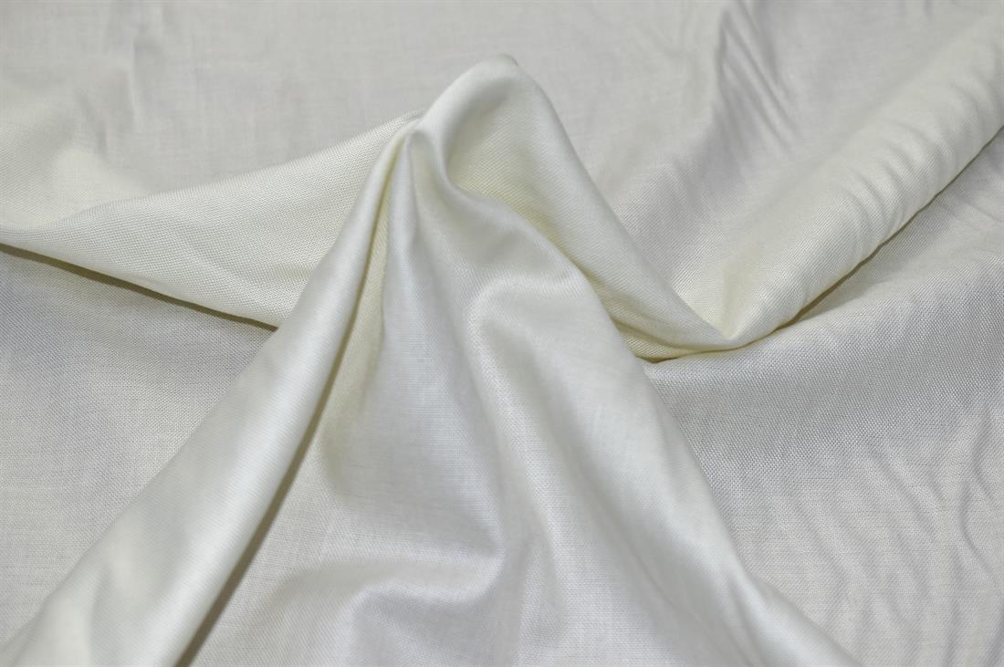 Cream Plain Polyester Fabric