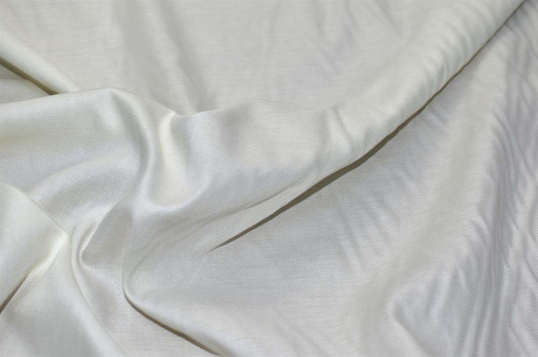 Cream Plain Polyester Fabric