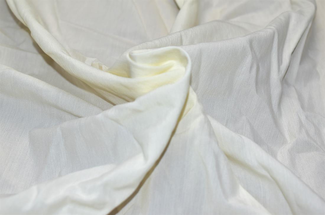 Cream Plain Polyester Fabric